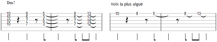 Autre comping sur Dm7