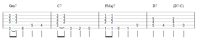 Gm7 C7 FMaj7 D7 (anatole)