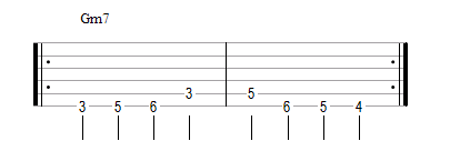 Walking bass sur Gm7