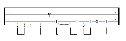 Tablature du riff