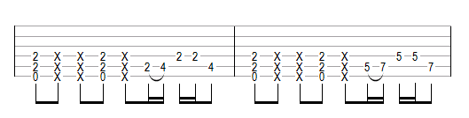 Riff avec une mélodie