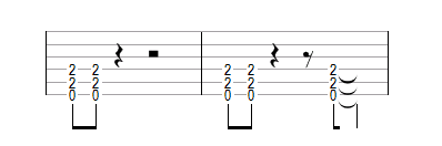 Riff basique avec relance