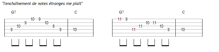 Variations : idée des notes dissonantes