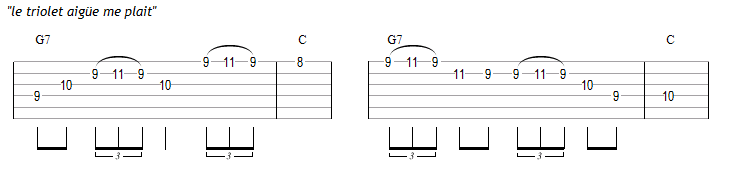 Variations : idée du triolet aigüe