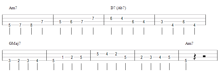 Une walking bass avec substitution tritonique