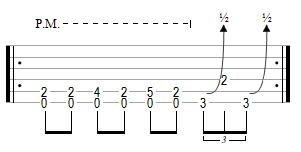 Rythmique avec triolet et bends