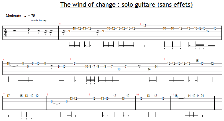 Solo de Wind of Change (sans effets)